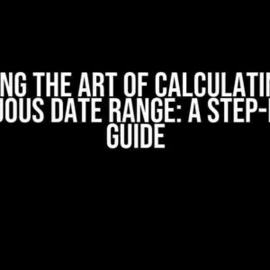 Mastering the Art of Calculating Total Continuous Date Range: A Step-by-Step Guide