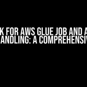 PySpark for AWS Glue Job and Address Error Handling: A Comprehensive Guide