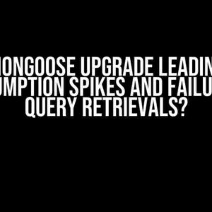 Why is Mongoose Upgrade Leading to CPU Consumption Spikes and Failures in Query Retrievals?